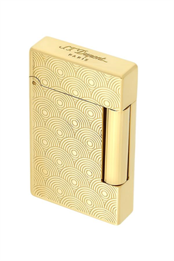 S.T. Dupont Initial Guilloche Gold Daire İşlemeli Puro Çakmağı 20845