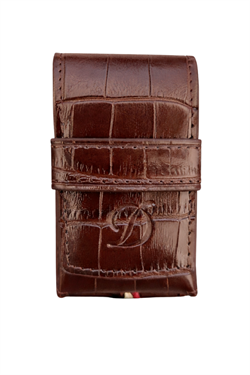 S.T. Dupont Crocodile Kahverengi Deri Ligne 2 Çakmak Kılıfı - TR9198