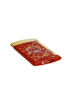 S.T. Dupont Slim 7 Burgundy Dragon Gold Puro Çakmağı 27776 - TR6660