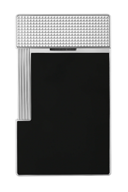 S.T. Dupont Siyah Gümüş Tek Torch & Soft Flame Masa Tipi Puro Çakmağı T20101