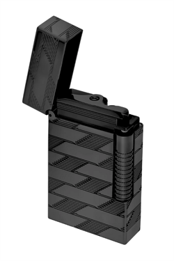 S.T. Dupont Le Grand Guilloche Monogram 1872 Siyah Puro Çakmağı C23179