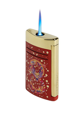 S.T. Dupont Maxijet Burgundy/Gold Year of The Dragon Puro Çakmağı 20176 - TR6655