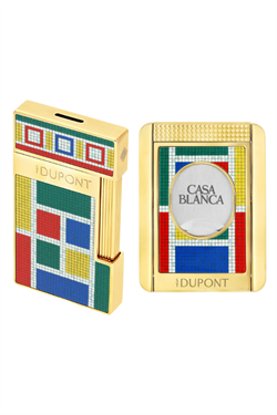 S.T. Dupont Casablanca Slimmy Mozaik Desenli Çakmak Kesici Premium İkili Puro Seti - ST-CSB-005