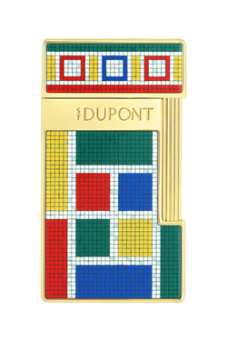 S.T. Dupont Casablanca Slimmy Mozaik Desenli Çakmak Kesici Küllük Premium Üçlü Puro Seti - ST-CSB-002