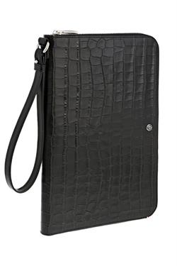 S.T. Dupont Line D Croco Dandy Siyah Deri Çanta(Slim) 181061 - TR6939