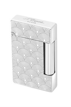 S.T. Dupont Initial Guilloche Gümüş Daire İşlemeli Puro Çakmağı 20844