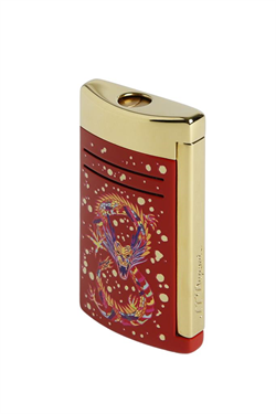 S.T. Dupont Maxijet Burgundy/Gold Year of The Dragon Puro Çakmağı 20176 - TR6655