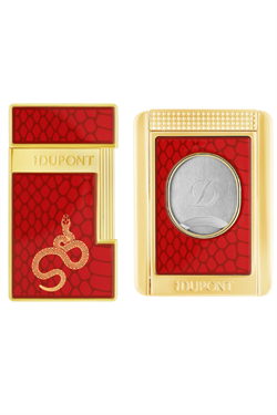 S.T. Dupont Lacquered Slimmy Çakmak Kesici İkili Puro Seti