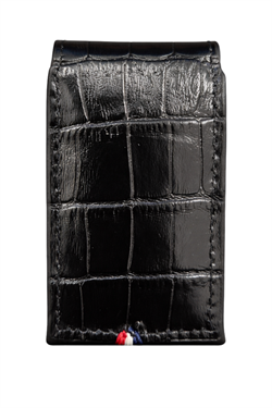 S.T. Dupont Crocodile Siyah Deri Ligne 2 Çakmak Kılıfı - TR9199