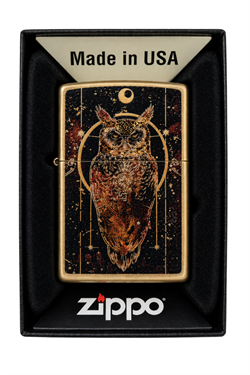 Zippo Çakmak 204B Owl Design 46869-125727 - TR9386