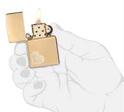 Zippo Çakmak 254B Double Heart Design 46281-117270
