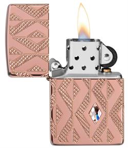 Zippo Çakmak 49702 Geometric Diamond Pattern Design 49702-090567