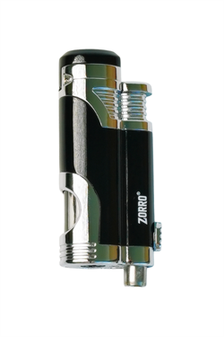 Zorro 2 Torch Pürmüz Siyah-Gümüş Metal Puro Çakmağı
