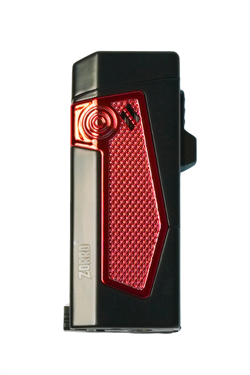 Zorro 4 Torch Pürmüz Siyah-Kırmızı Metal Puro Çakmağı