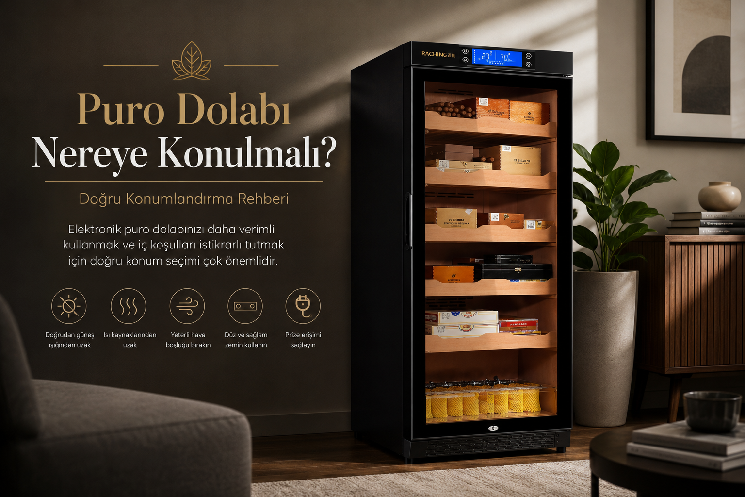puro dolabı nereye konulmalı,puro dolabı konumlandırma,elektronik puro dolabı,puro dolabı yerleşimi,humidor dolabı,puro dolabı havalandırma,puro dolabı güneş ışığı,puro dolabı duvar mesafesi,puro dolabı kurulumu,puro dolabı kullanım rehberi