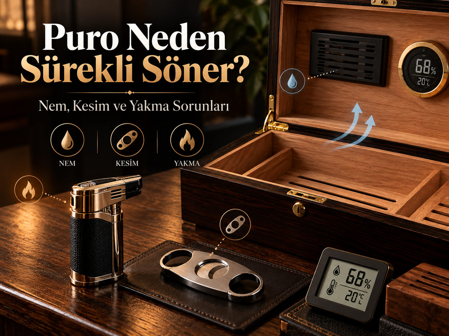 puro neden sürekli söner,puro neden sönüyor,puro sönmesi,puro sürekli sönüyor,puro nasıl yakılır,puro tekrar yakılır mı,puro kesimi,puro kesici,sıkı draw,puro çekişi,fazla nemli puro,humidor nemi,puro yanma sorunu,düzensiz yanma,puro nasıl saklanır,puro aksesuarları