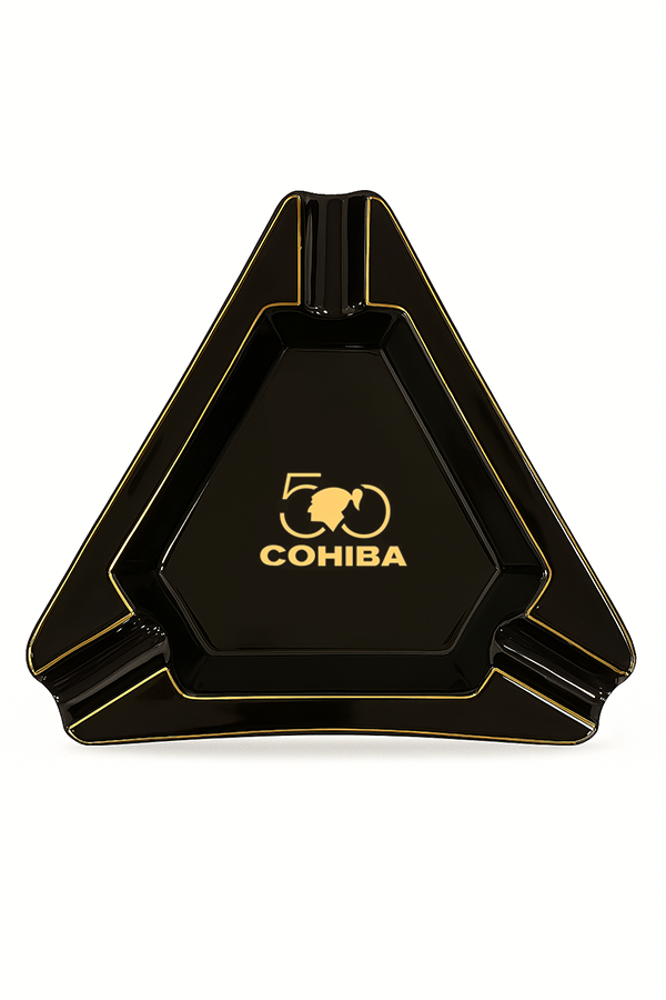 Cohiba 50. Yıl Siyah Porselen Üçlü Puro Küllüğü