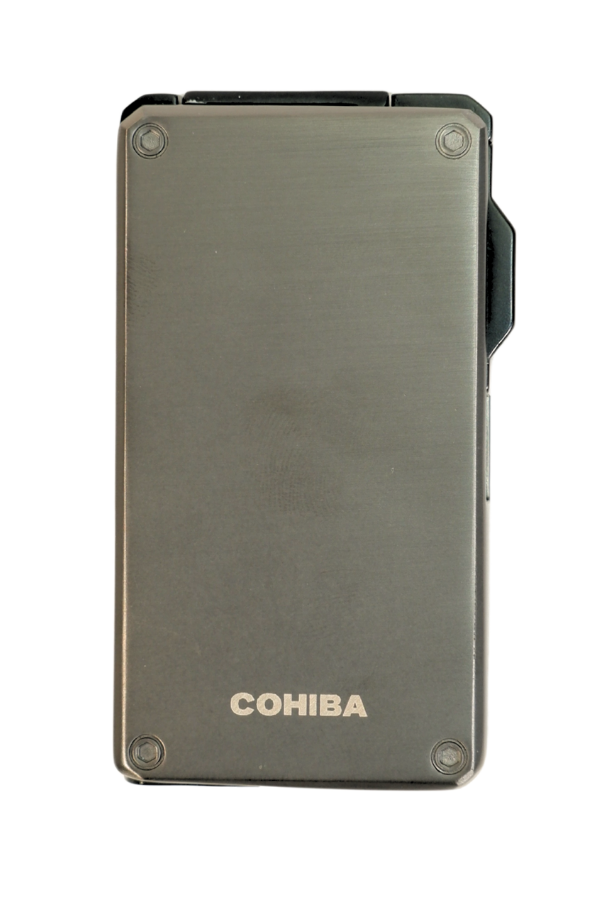 Cohiba Çift Torch Pürmüz Deliclili Gunmetal Metal Puro Çakmağı