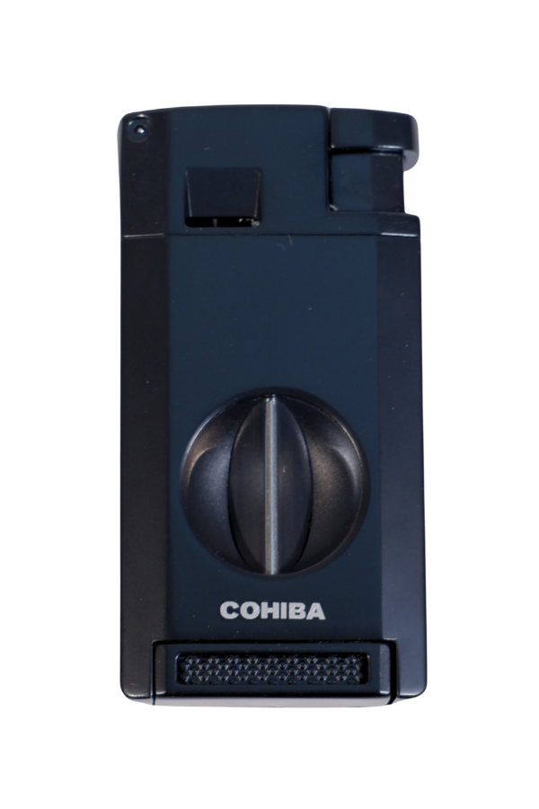 Cohiba Çift Torch Pürmüz Kesici & Delici Siyah Metal Puro Çakmağı
