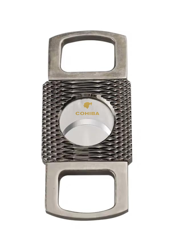 Cohiba Gümüş Desenli Metal Puro Makası Kesici