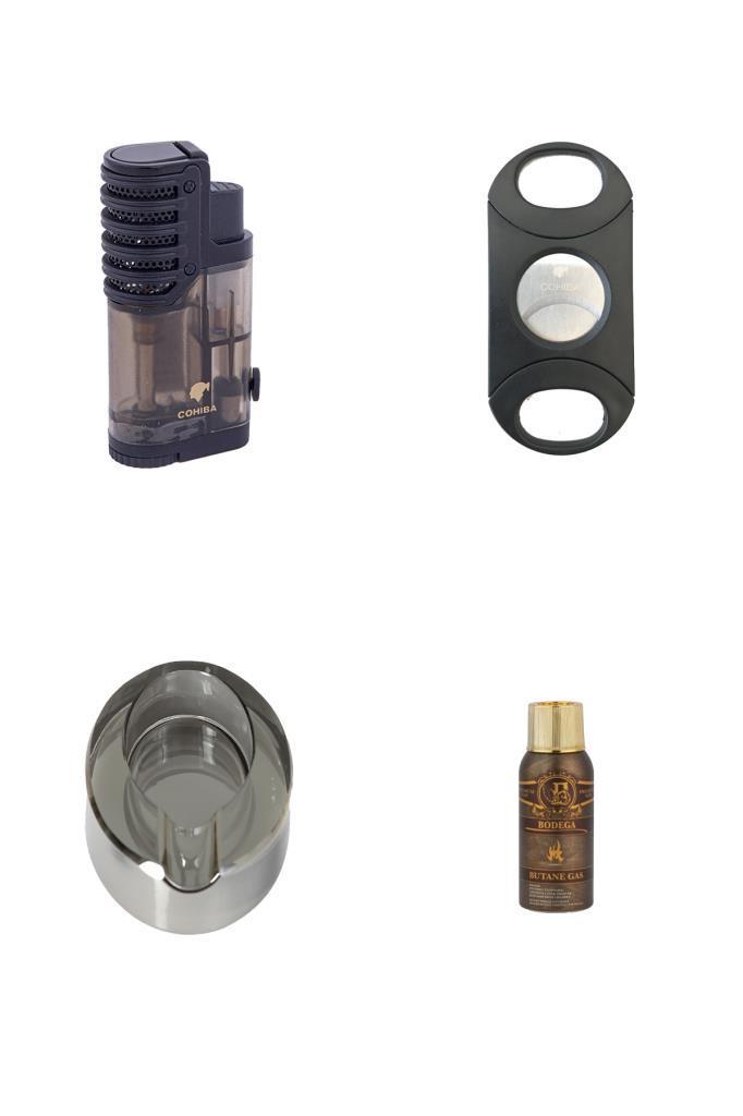 Cohiba Puro Starter Kit, Çakmak Kesici Kllük ve Bütan Gaz - starterpack4594