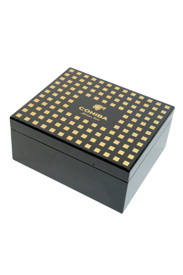 Cohiba Siyah Nokta Desenli Sedir Humidor Puro Kutusu - TR9821
