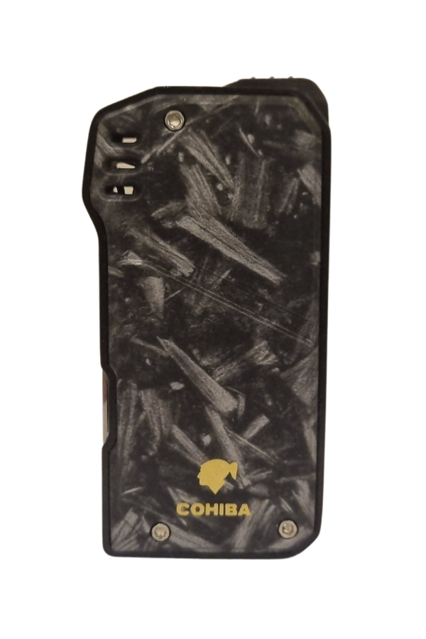 Cohiba Soft Flame Desenli Siyah Metal Pipo Çakmağı