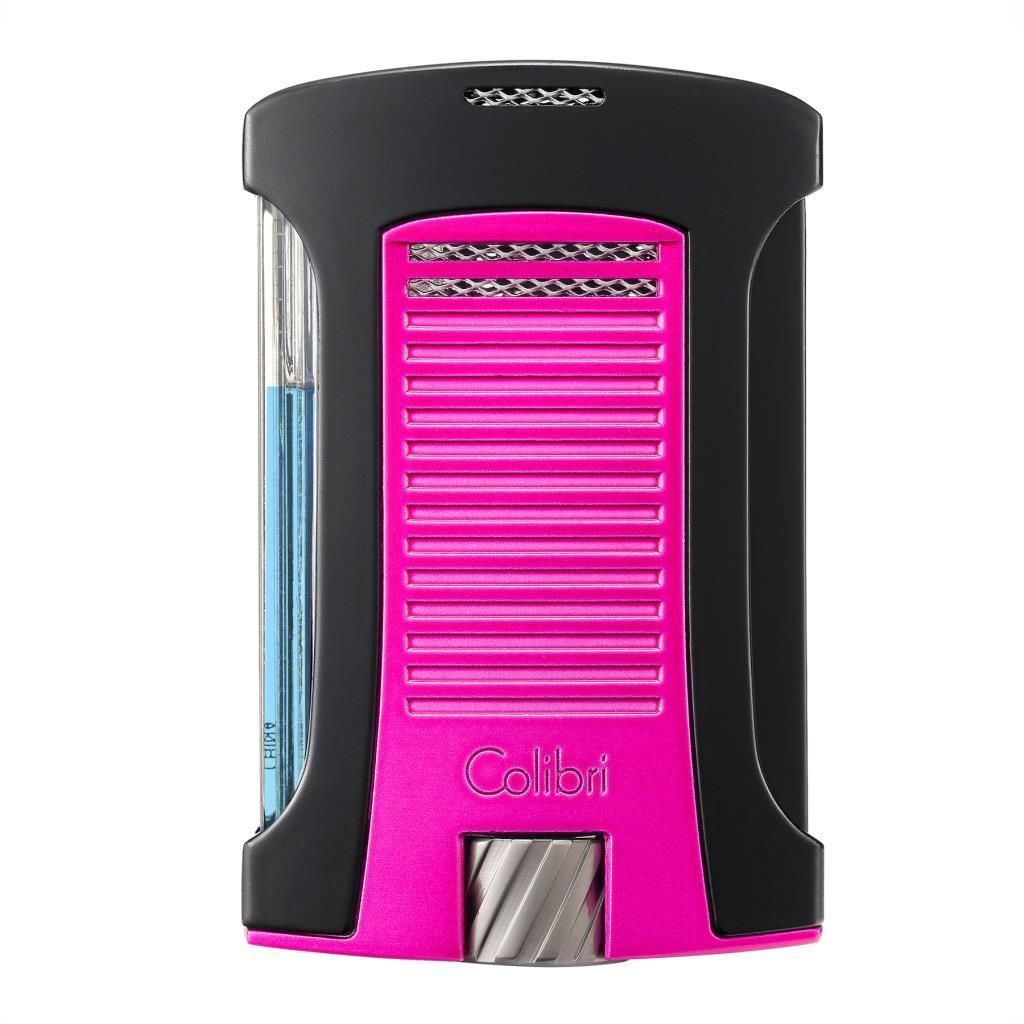 Colibri Daytona Tek Torch Metalik Pembe-Siyah Puro Çakmağı