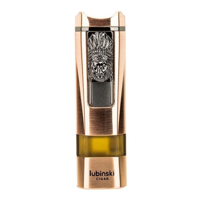 Lubinski Lion Sehpalı Delicili Tek Torch Puro Çakmağı Gold LB-150
