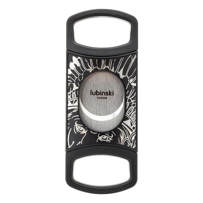 Lubinski V-Kesim-Düz Kesim Sehpalı Puro Makası Double Cutter Siyah(60Ring) LB-354