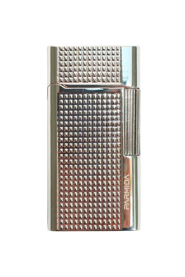 Parmida Soft Flame Gümüş İşlemeli Metal Puro Çakmağı