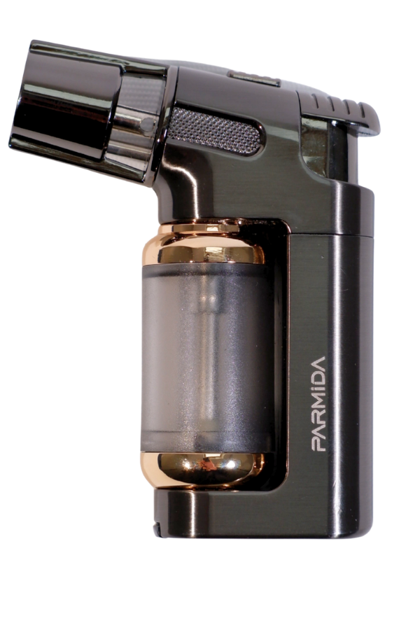 Parmida Tek Torch Pürmüz Gümüş Masa Tipi Metal Puro Çakmağı