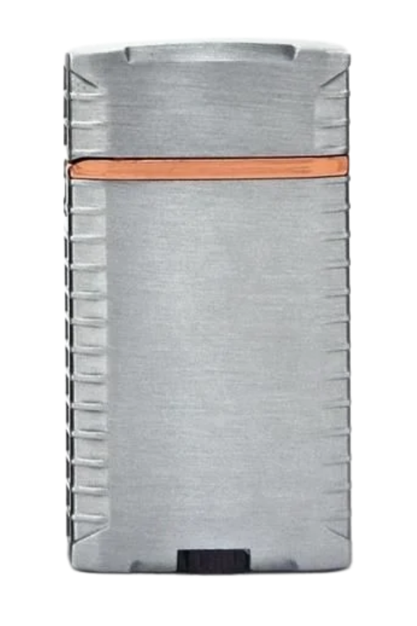 PremiumQuality Gümüş Çift Torch Pürmüz Metal Puro Çakmağı