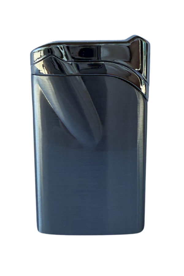 PremiumQuality Tek Torch Pürmüz Gümüş Metal Puro Çakmağı