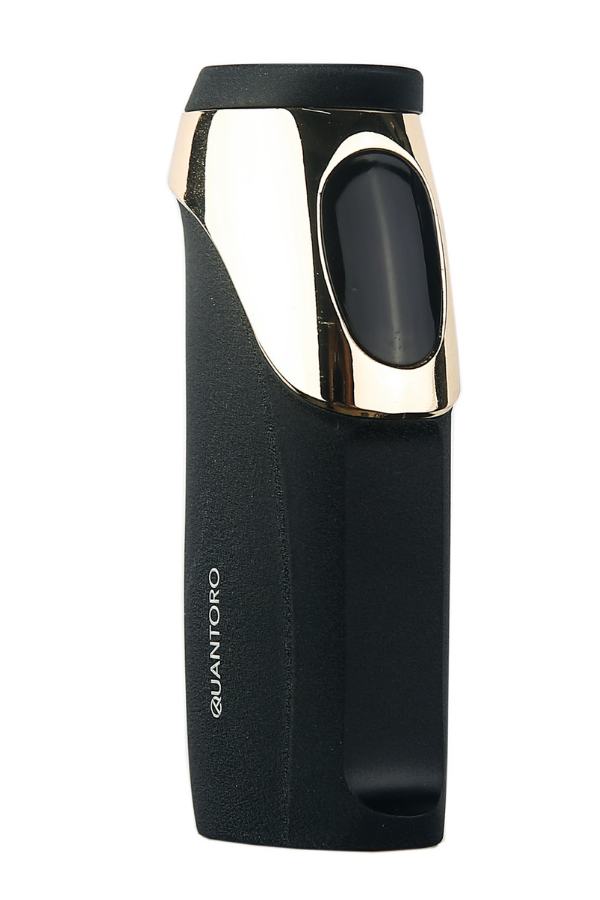 Quantoro 3 Torch Pürmüz Elektrikli Siyah-Gold Metal Puro Çakmağı