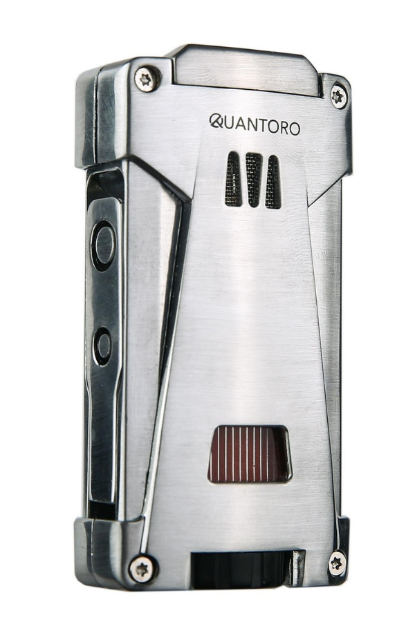 Quantoro 3 Torch Pürmüz Gümüş Metal Puro Çakmağı