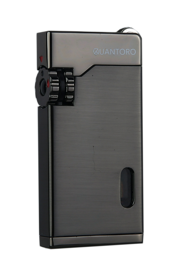Quantoro Çift Torch Pürmüz Gunmetal Metal Puro Çakmağı