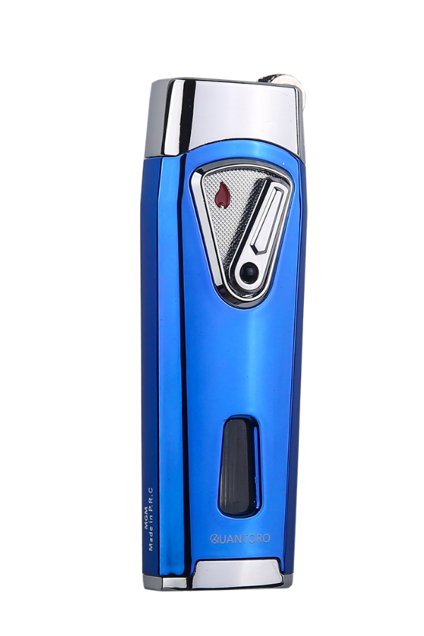 Quantoro Çift Torch Pürmüz Parliament Mavi Metal Puro Çakmağı
