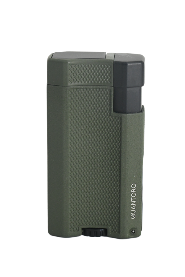 Quantoro Çift Torch Pürmüz Yeşil Metal Puro Çakmağı
