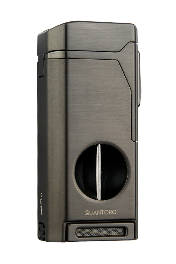 Quantoro Dört Torch Pürmüz V-Kesici/Delicili Gunmetal Metal Puro Çakmağı