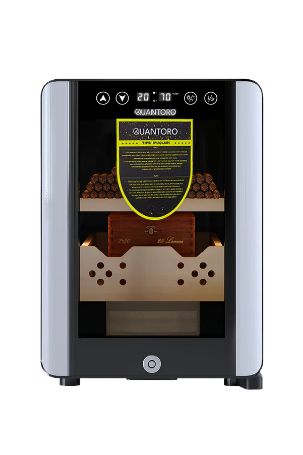 Quantoro QCC-38 Elektronik Nemlendirme & Soğutmalı Siyah Puro Dolabı - QTR-004