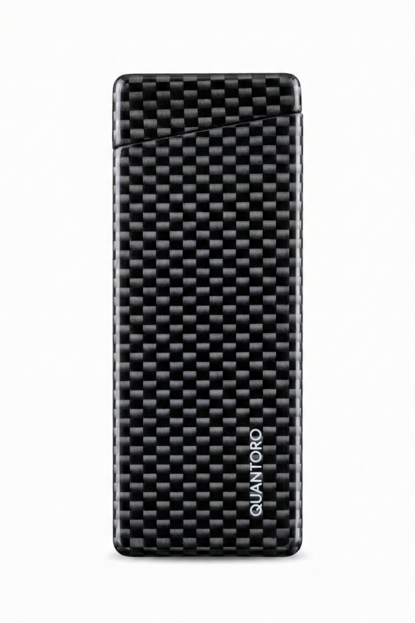 Quantoro Tek Torch Pürmüz Karbon Desenli Metal Puro Çakmağı