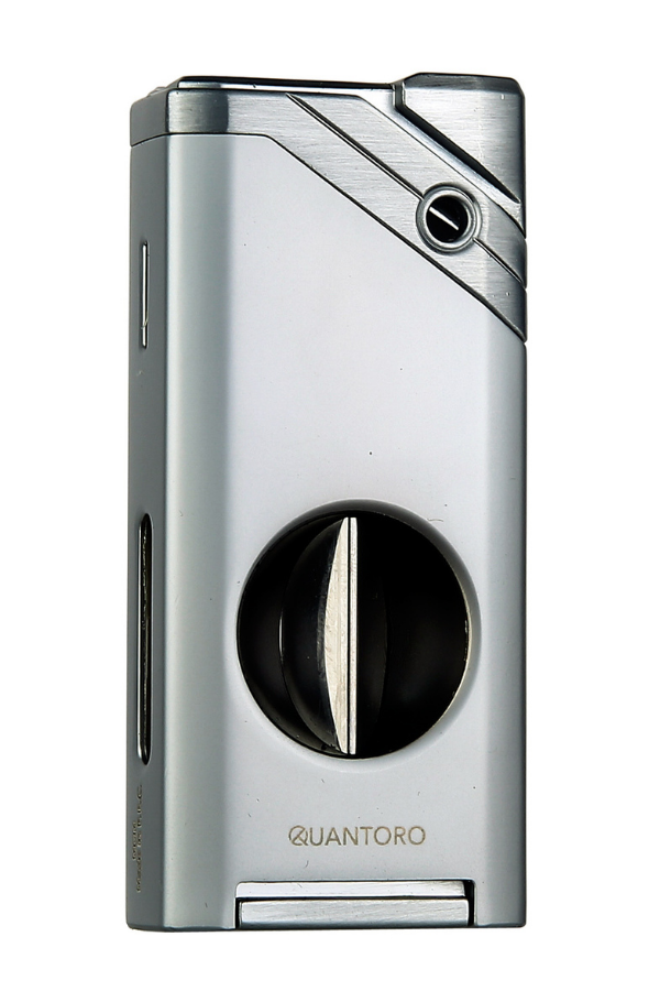 Quantoro Tek Torch Pürmüz V-Cut Gri Metal Puro Çakmağı