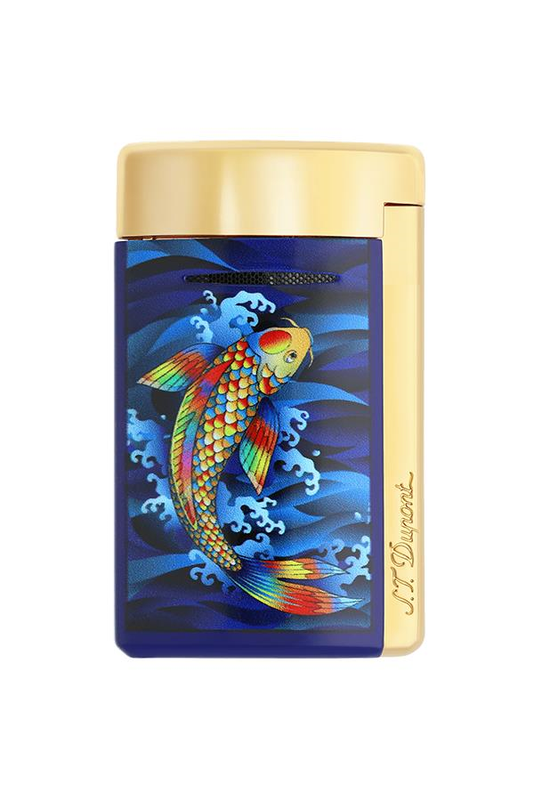 S.T. Dupont Minijet Koifish Gold-Lacivert Puro Çakmağı 10897KF - TR7385