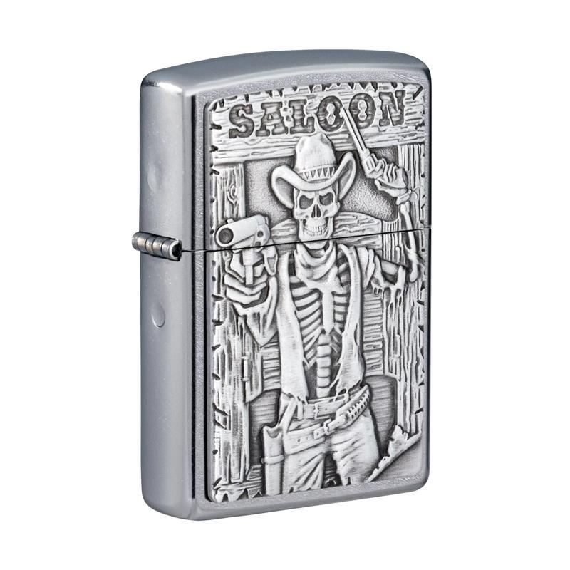 Zippo Çakmak Saloon Skull Emblem Design 49298-083535