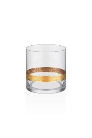 Array 24 Ayar Altın Yaldızlı 350 ml 2 Parça Cam Viski Bardağı-Sozsuz Şıklık Array. Zarafetin rengi