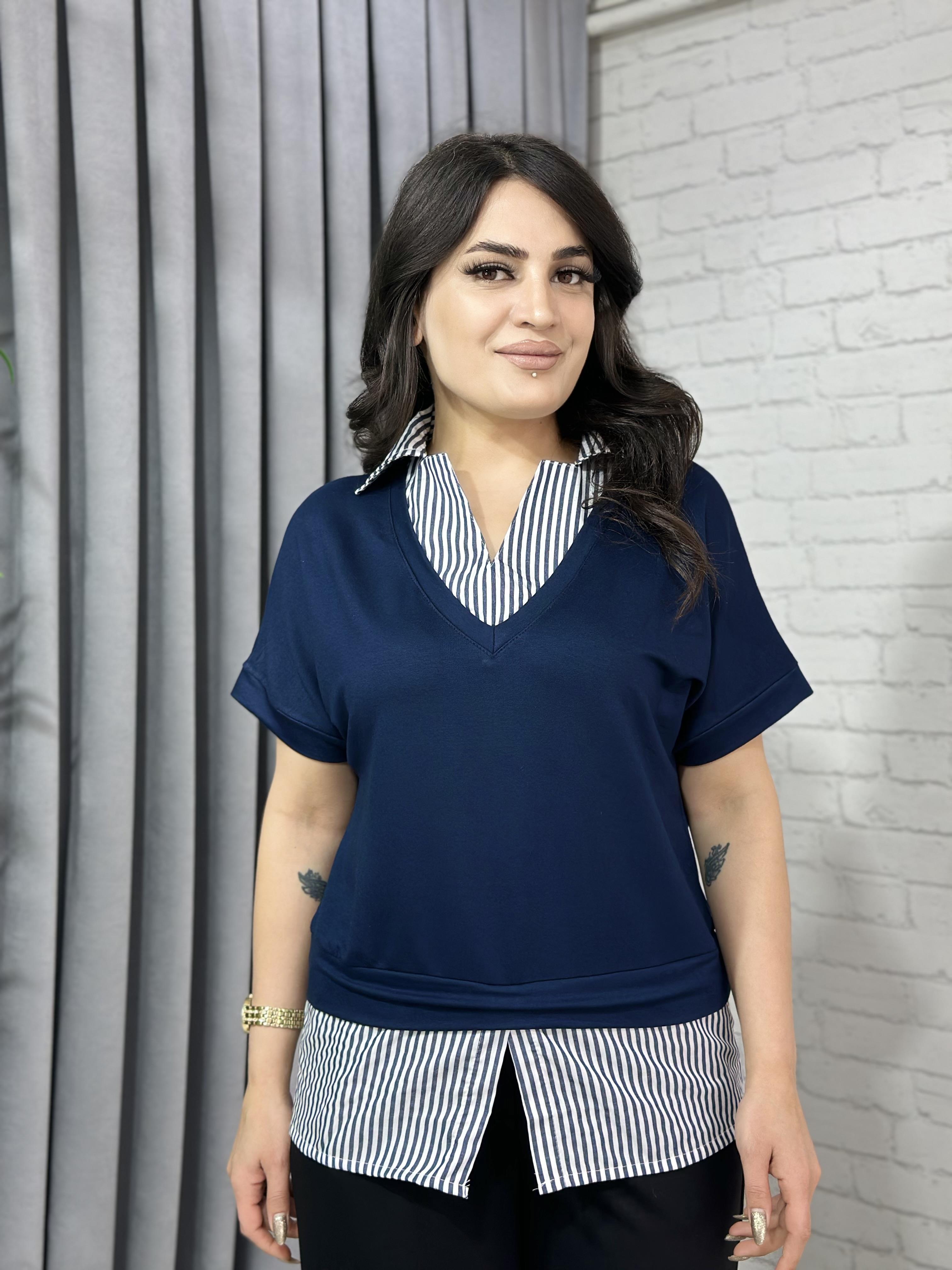 Lacivert Poplin Gömlek Tasarım Sweat A006