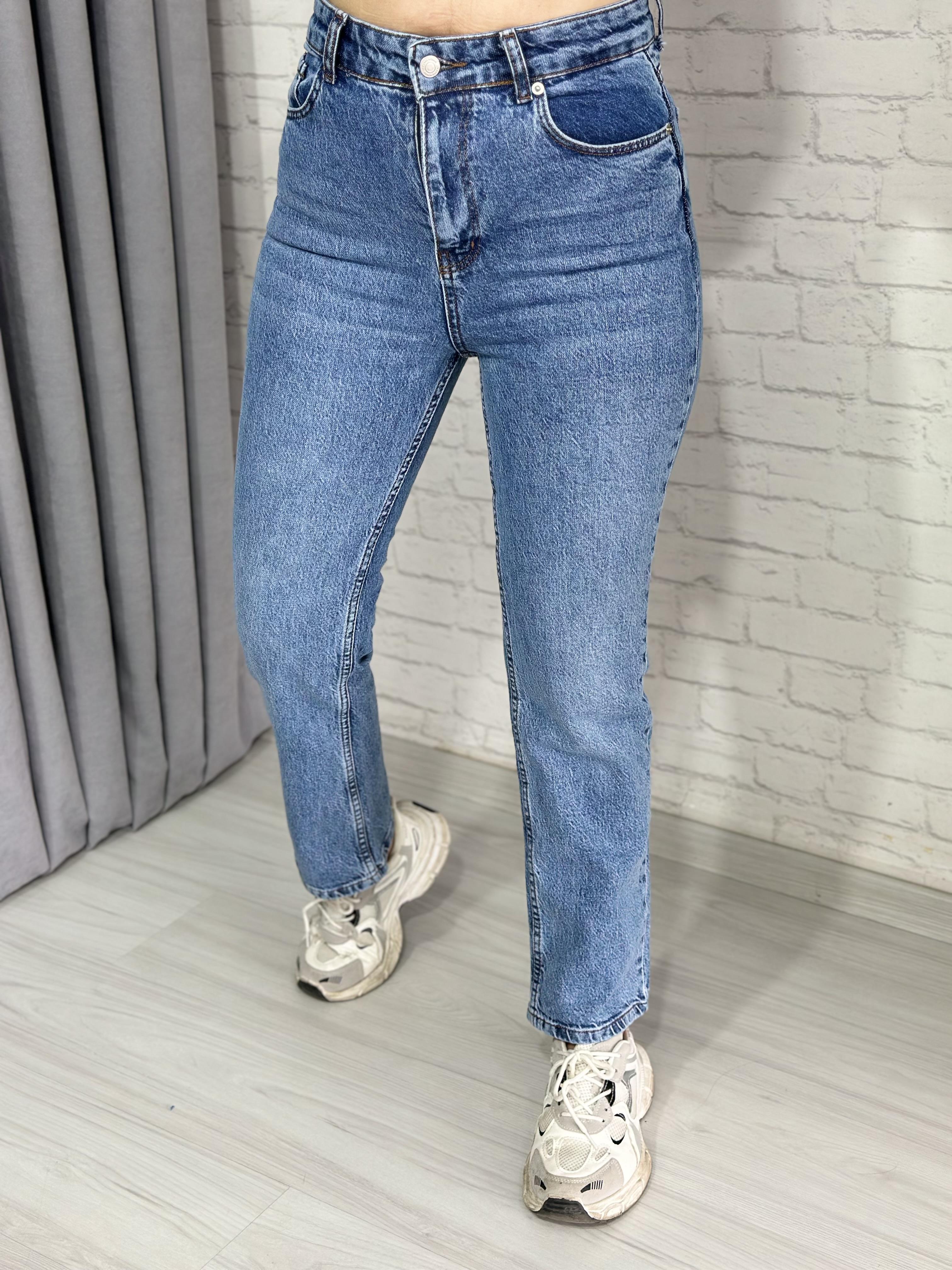 Mavi Yüksek Bel Orijinal Fit Mom Jean A809