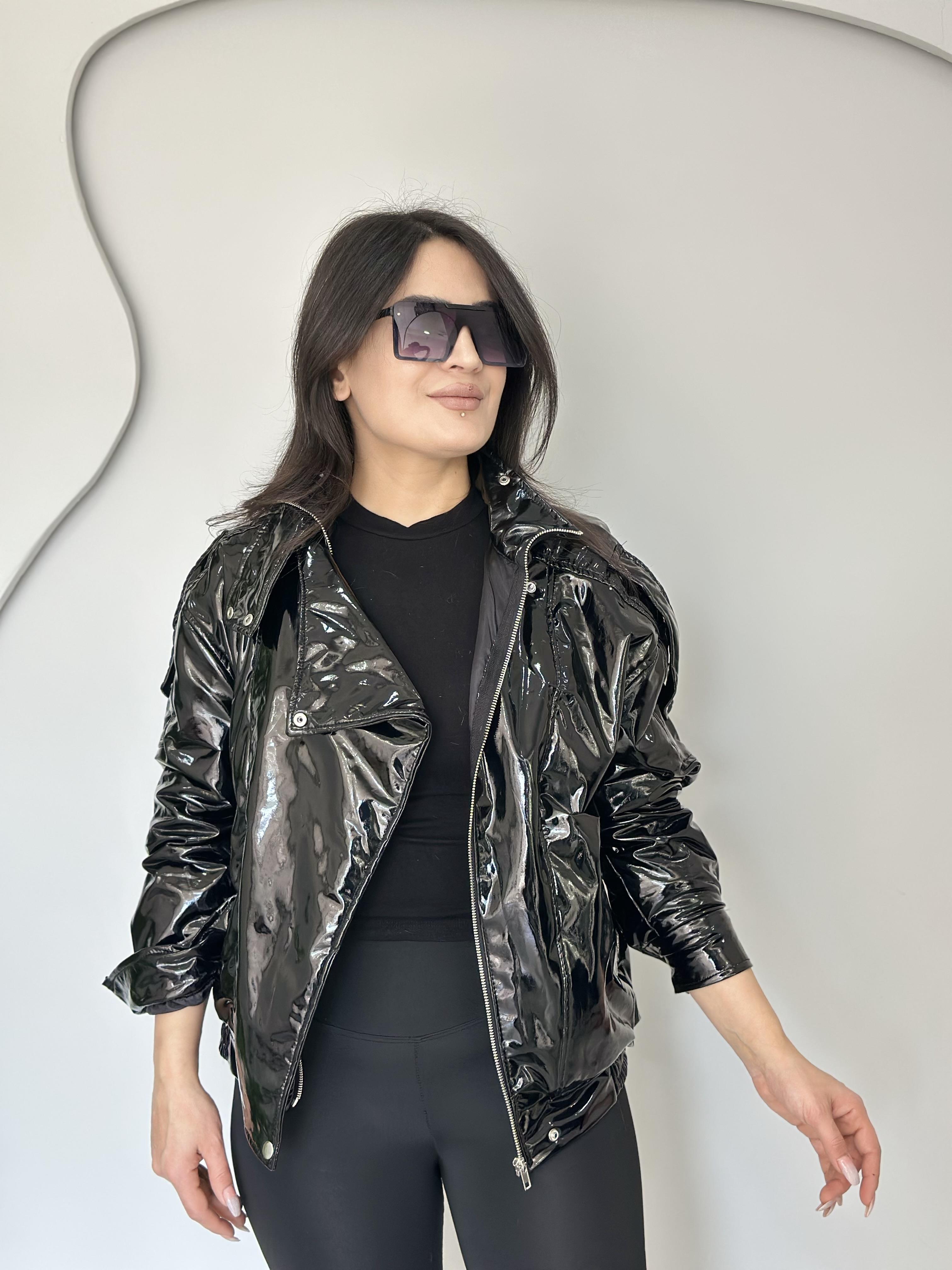 Vela Siyah Rugan Astarlı Deri Ceket A4242