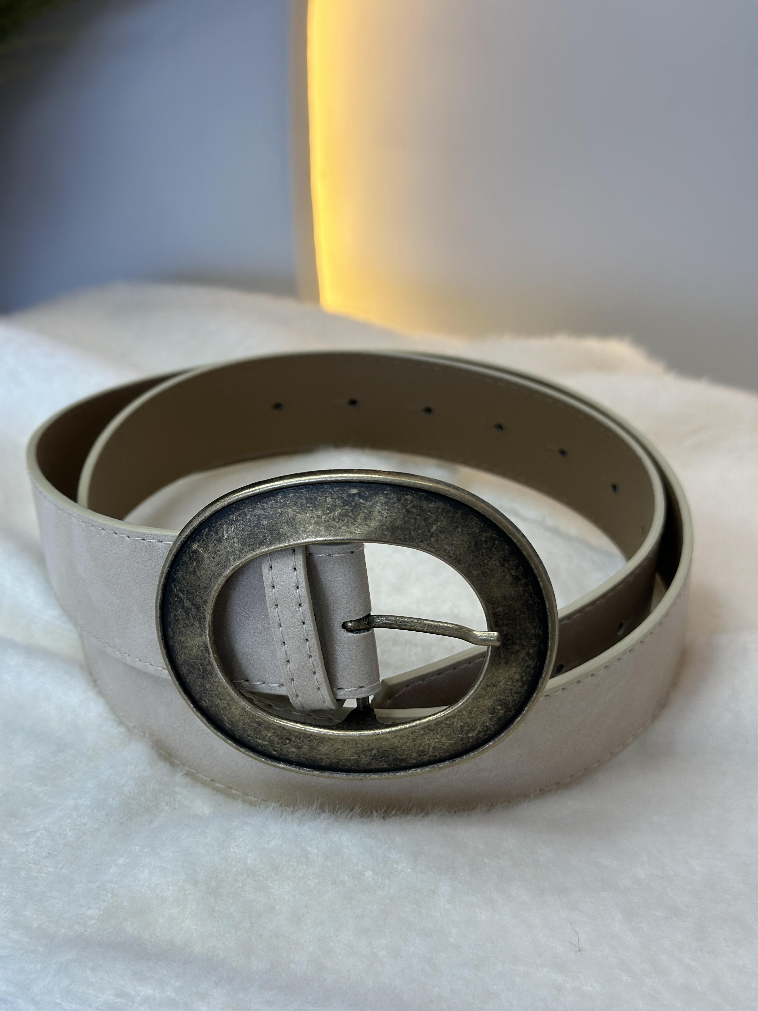 Acı Bej Eskitme Tokalı Deri Kemer C7676